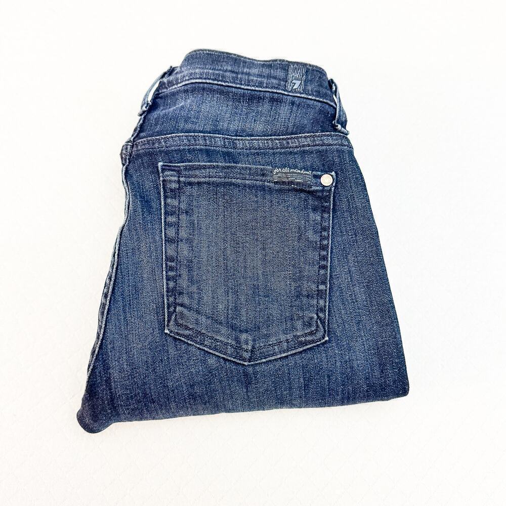 7 For All Mankind The Cropped Skinny Denim Jeans Size 27